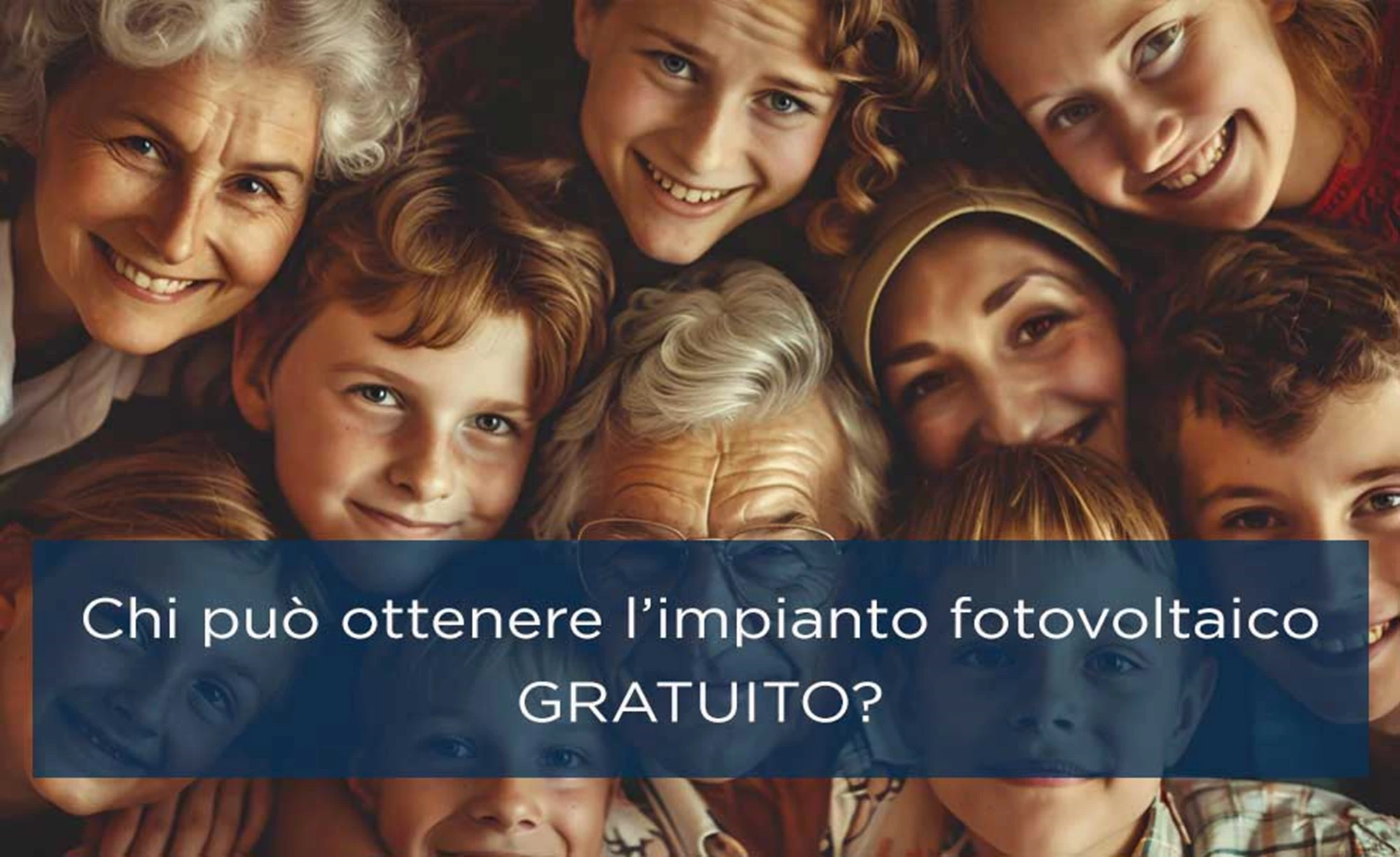 Impianto fotovoltaico gratuito per le famiglie numerose